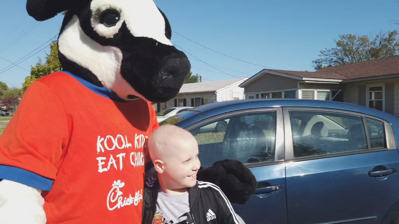Carter Willett and Chick-fil-A cow